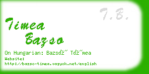 timea bazso business card